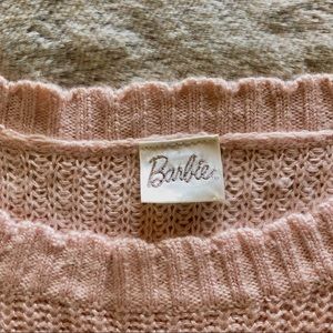 Barbie Pink Sweater with pearl accents